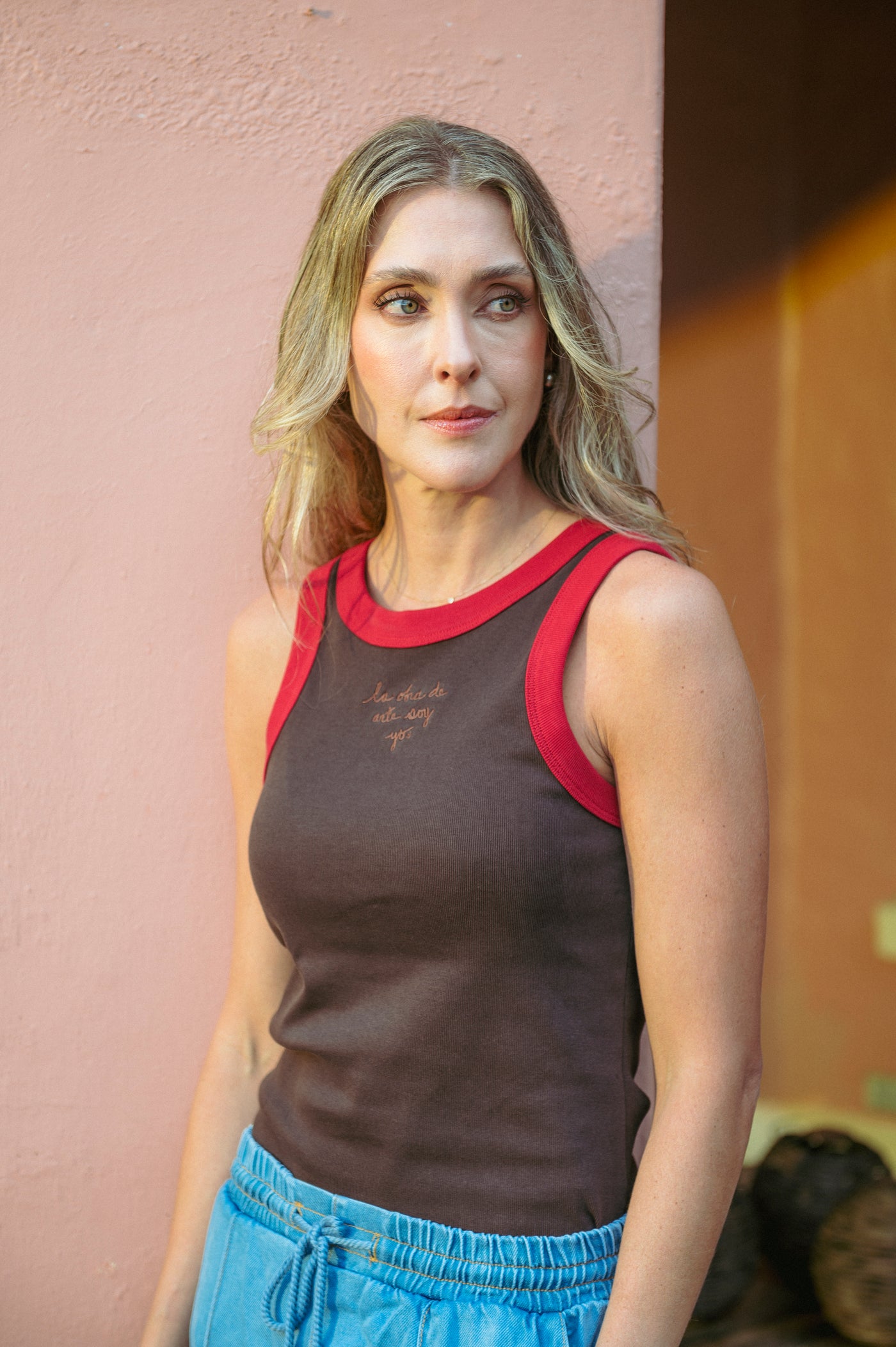 TANK TOP BROWN