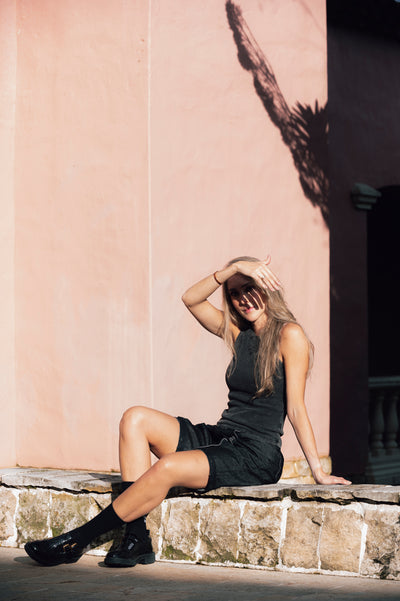 TANK TOP ACID WASH BLACK