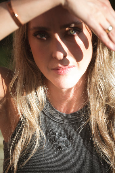 TANK TOP ACID WASH BLACK