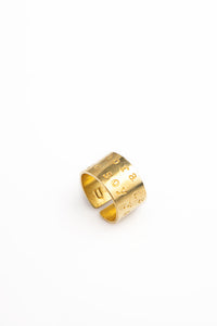 ANILLO BRONCE LA OBRA DE ARTE SOY YO MAQUINA DE ESCRIBIR