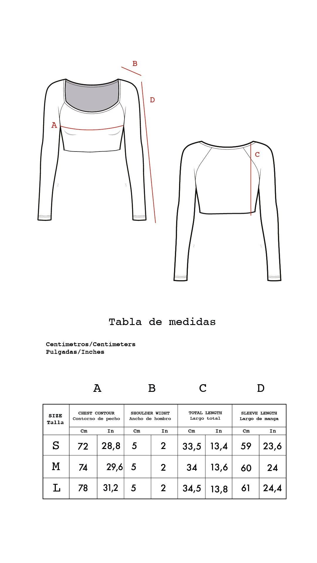 Guía de tallas