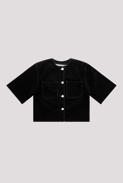 OVERSHIRT VELVET BLACK