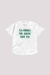 T SHIRT STENCIL MUJER LETRAS VERDES