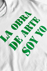 T SHIRT STENCIL MUJER LETRAS VERDES