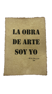 TINTA SOBRE PAPEL "LA OBRA DE ARTE SOY YO STENCIL"